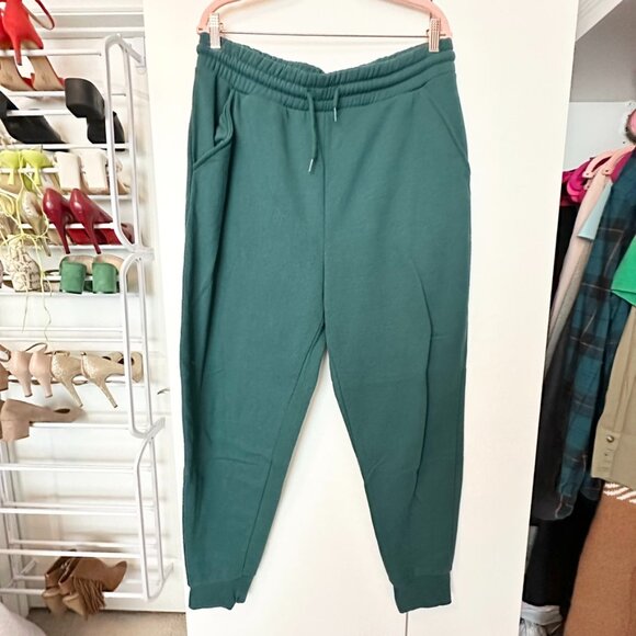 Zenana Joggers Womens 1X Hunter Green Solid Sweat Pants Athleisure - Picture 3 of 13